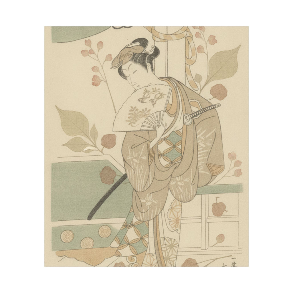 Botanical — The Actor Ichikawa Uzayemon Ix 1724–1785 In A Female Role — Matte Poster