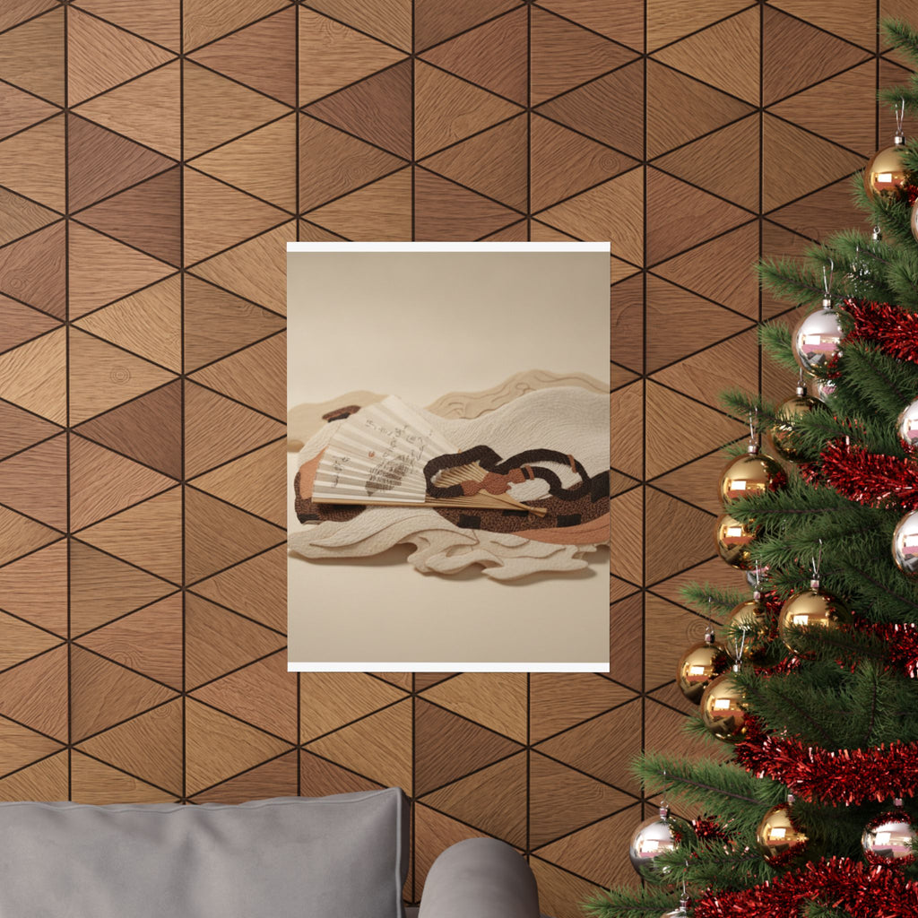 Product Marketing — Belt And Fan On A Piece Of Cloth — Matte Poster