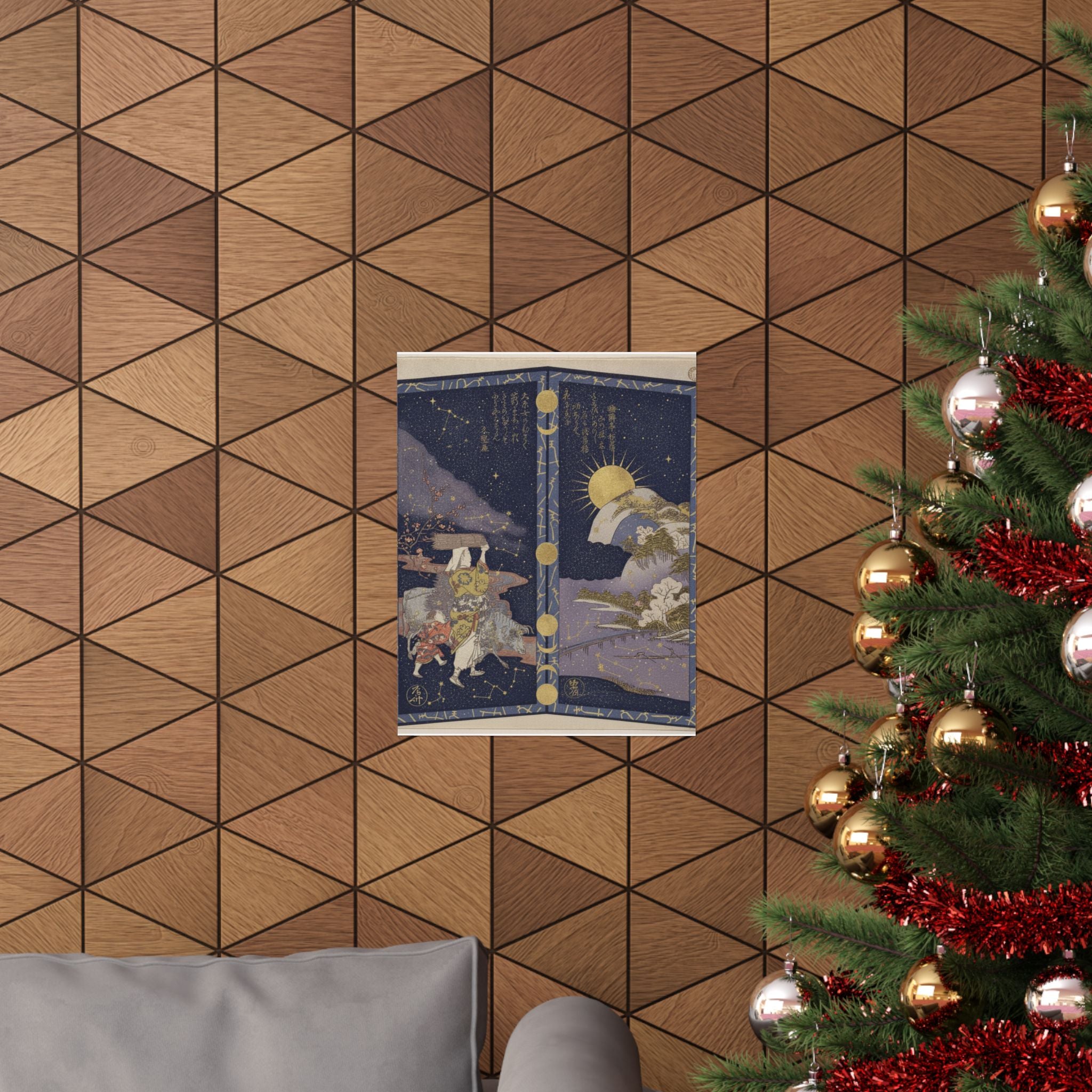 Celestial — Surimono In Shape Of Small Twofold Screen — Matte Poster