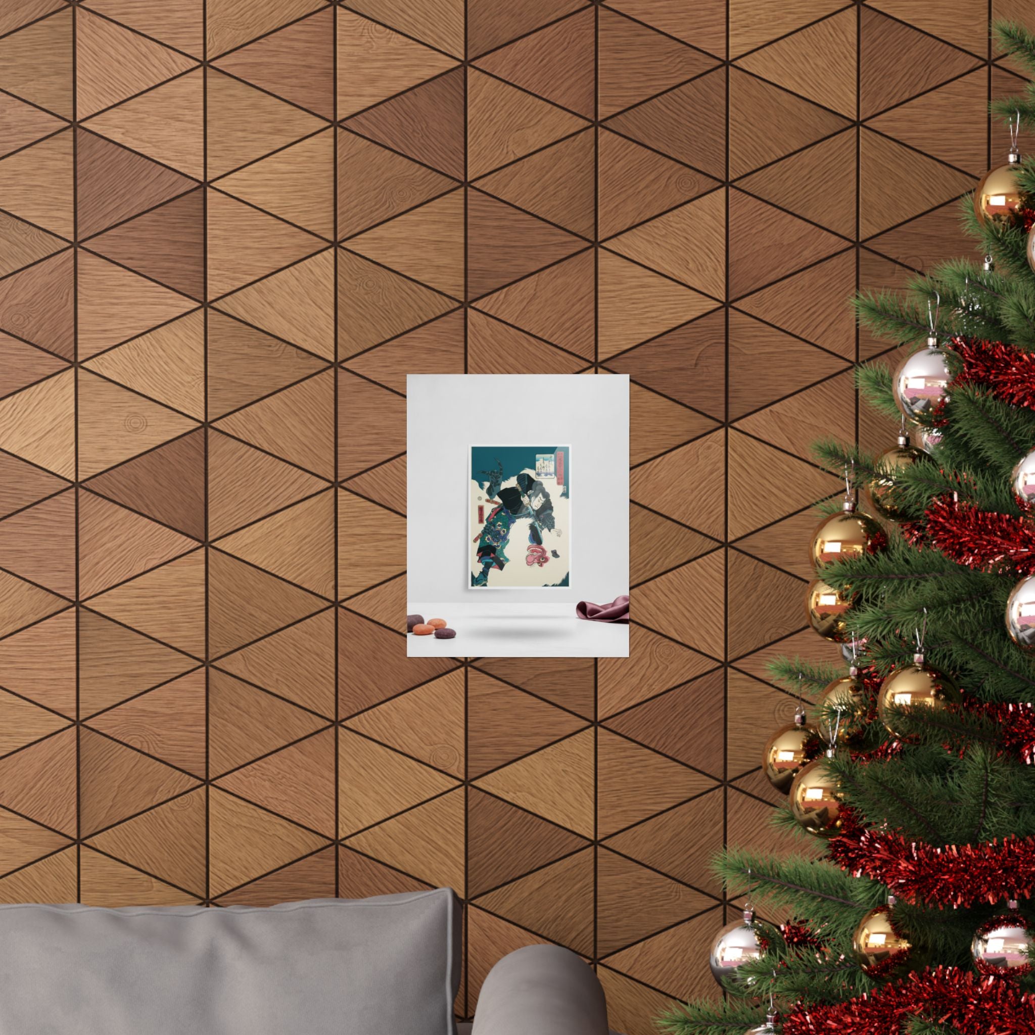 Product Marketing — The Warrior Slaying The Giant White Hihi — Matte Poster