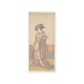 Product Marketing — The Third Segawa Kikunojo As A Woman Standing In A Room Having A Wave-Pattern Da — Kiss-Cut Sticker