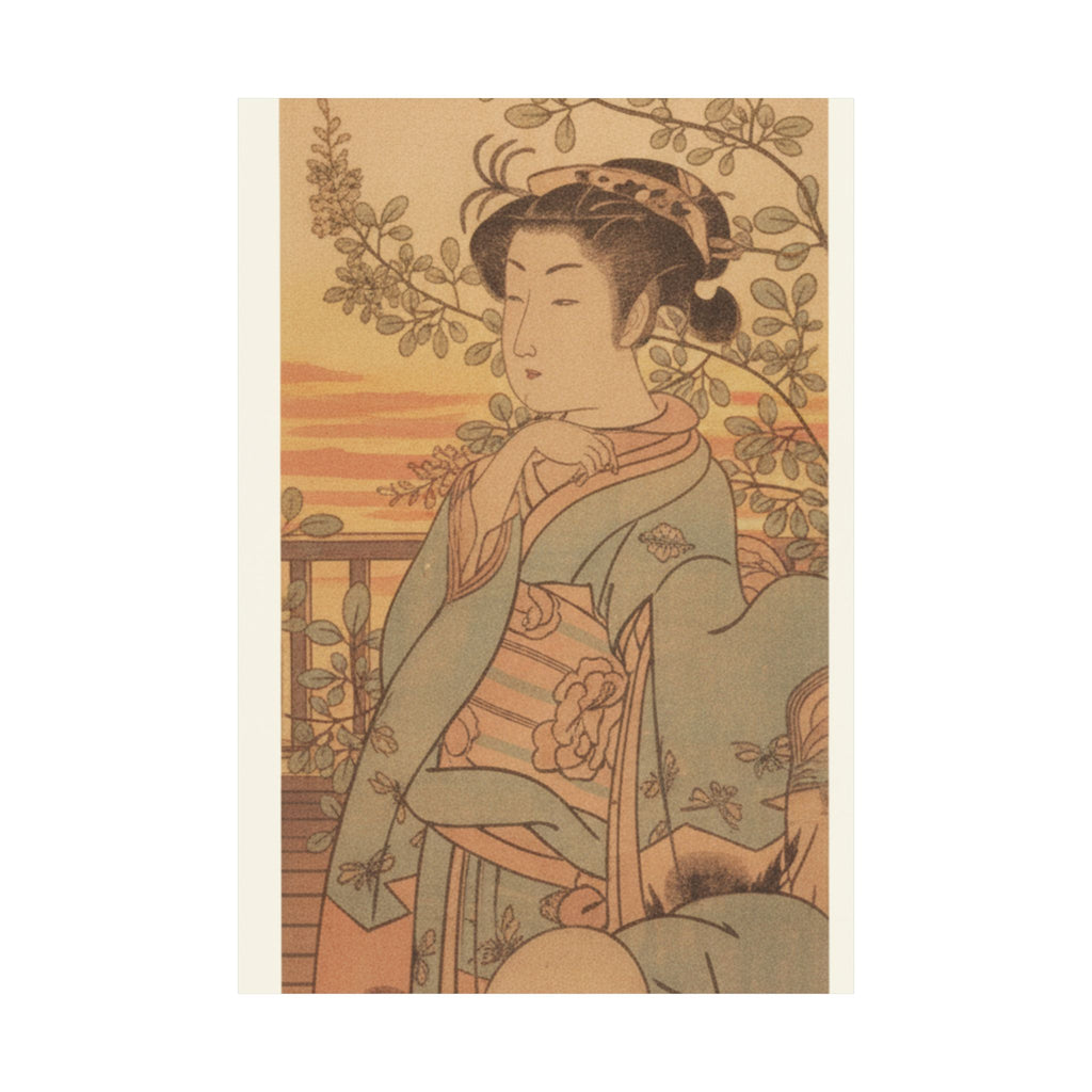 Southern Sunset — A Young Lady And Her Boy Servant — Matte Poster