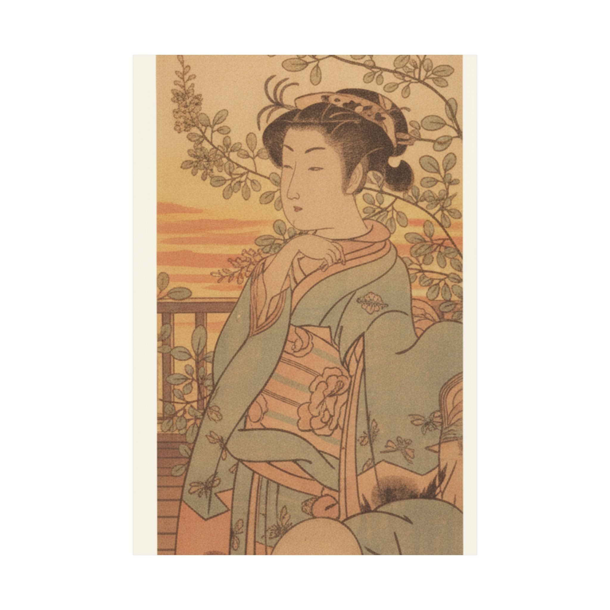 Southern Sunset — A Young Lady And Her Boy Servant — Matte Poster