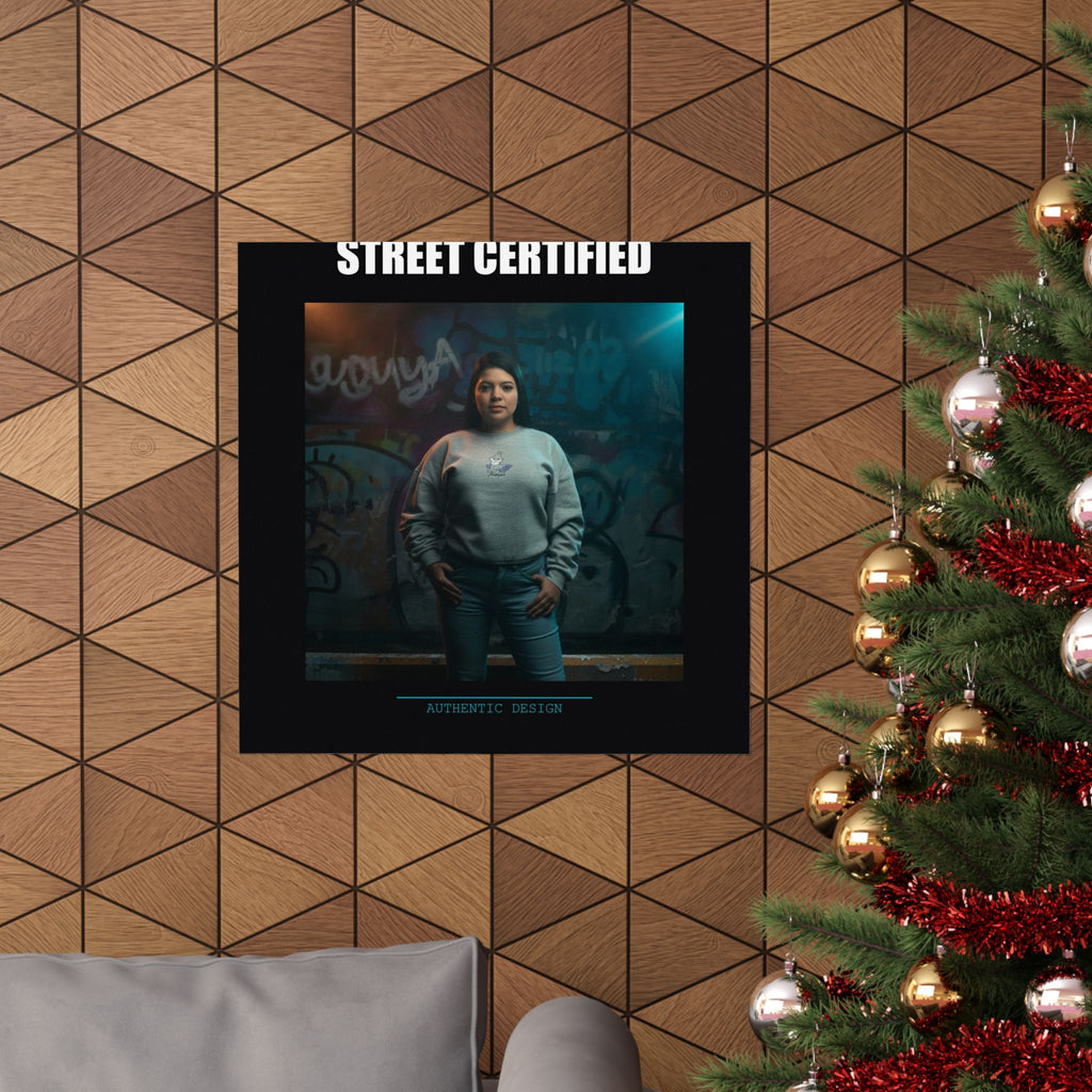 Street Certified Graffiti Wall Portrait Matte Poster