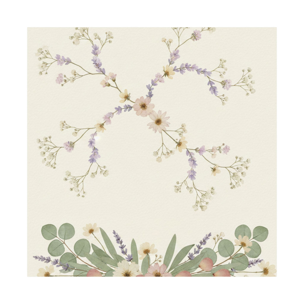 Pressed Lavender & Eucalyptus Garland Matte Poster