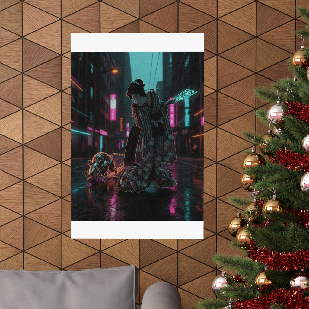 Fast Furious — New Year Greeting Card For "Rat" Year — Matte Poster