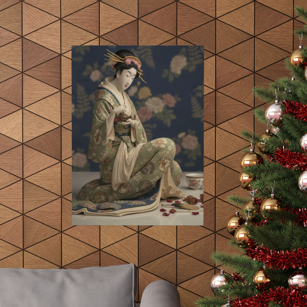 Product Marketing — Konosato Of Takeya Seated, Holding An Incense Burner — Matte Poster