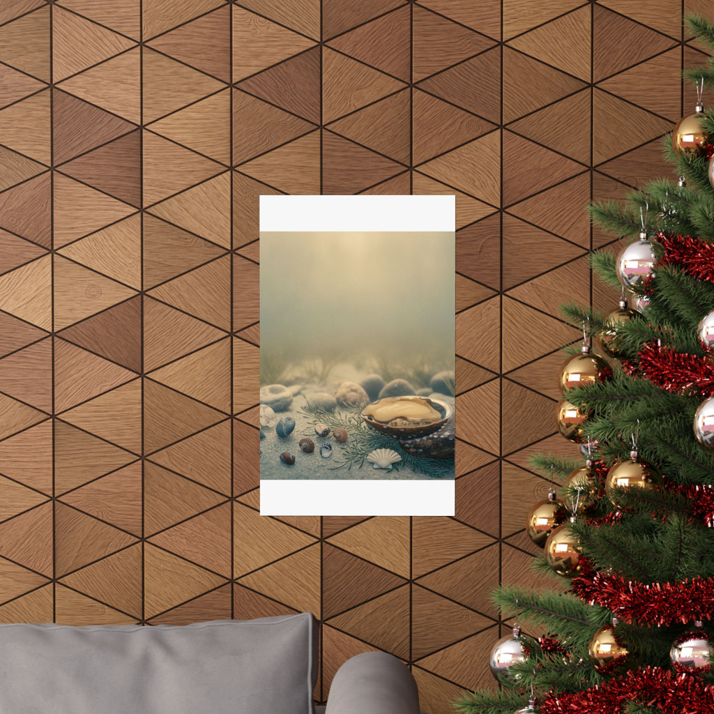 Scenic Nature — Shells Under Water — Matte Poster
