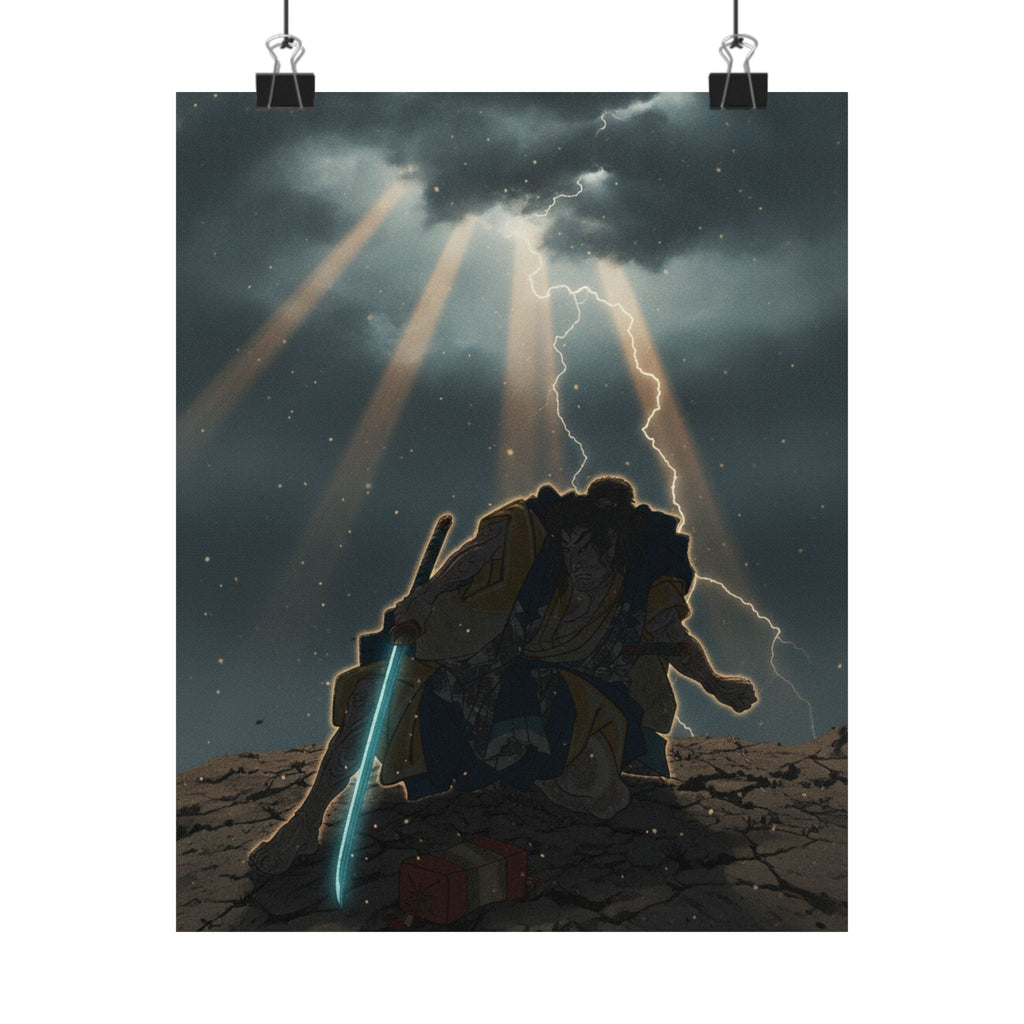 Dramatic Storm — “‘A Molted Cicada Shell’ (Utsusemi): Soga Gorō Tokimune,” From The Series Scenes — Matte Poster