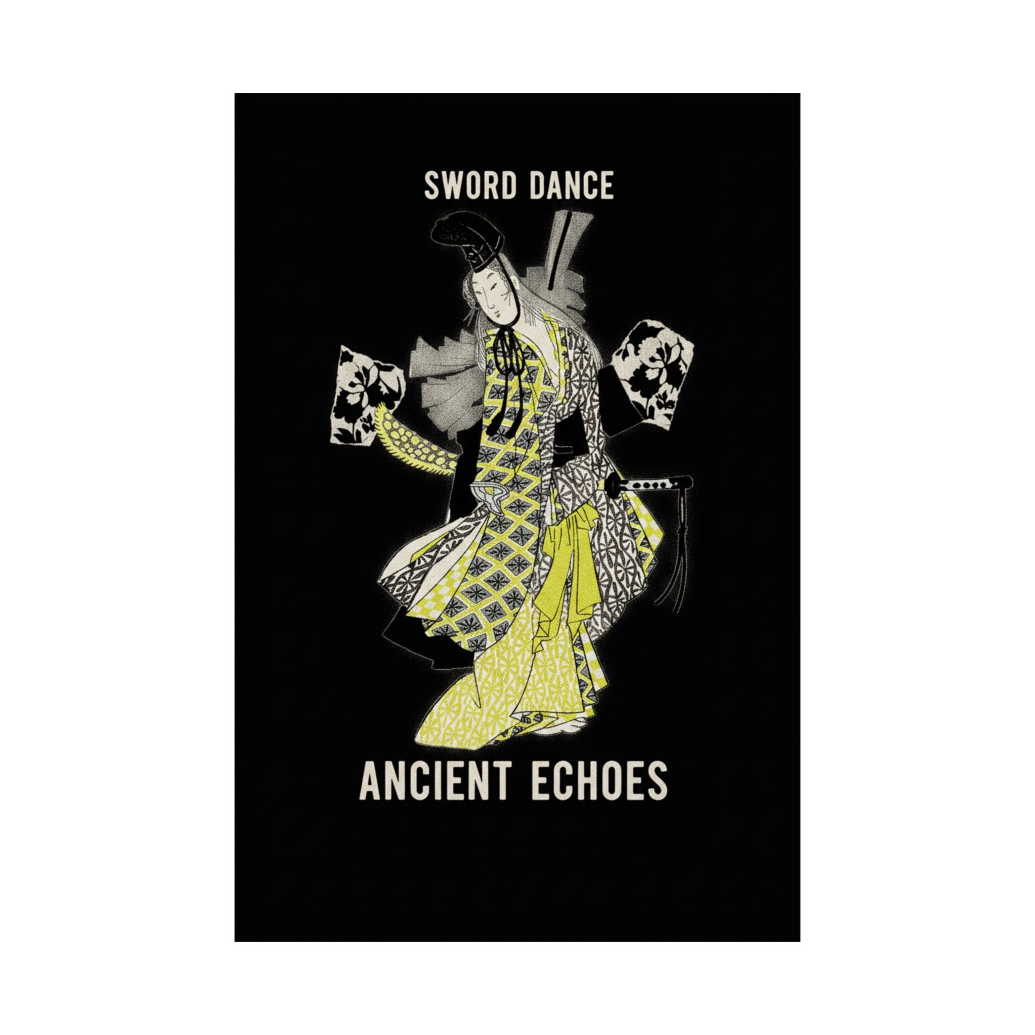 Streetwear Collage — Dancing Girl Wearing A Sword — Matte Poster