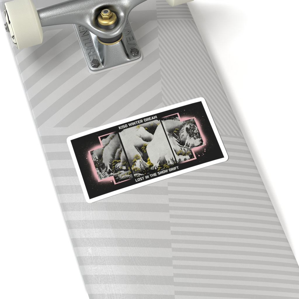 Streetwear Collage — Kiso Gorge In The Snow — Kiss-Cut Sticker