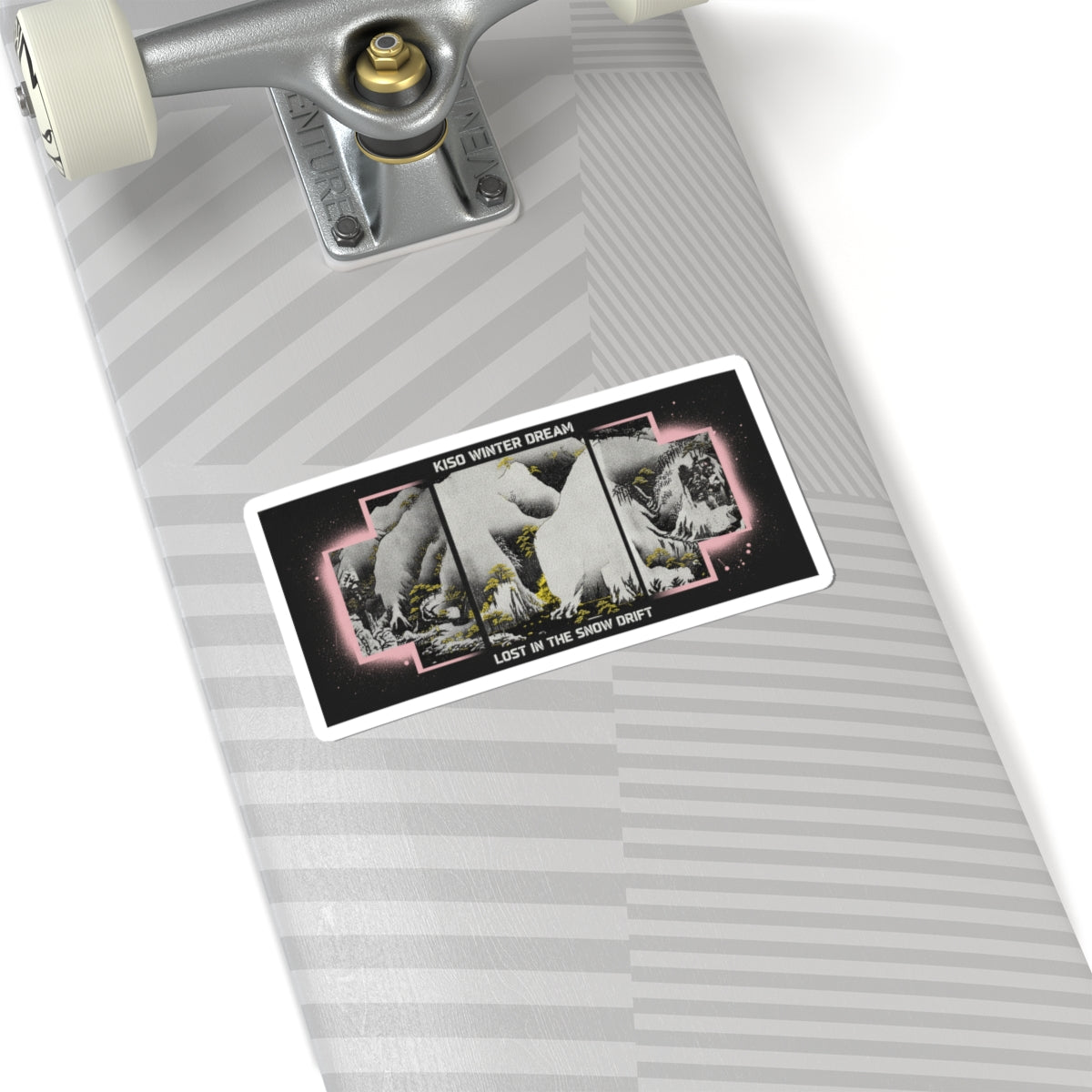 Streetwear Collage — Kiso Gorge In The Snow — Kiss-Cut Sticker