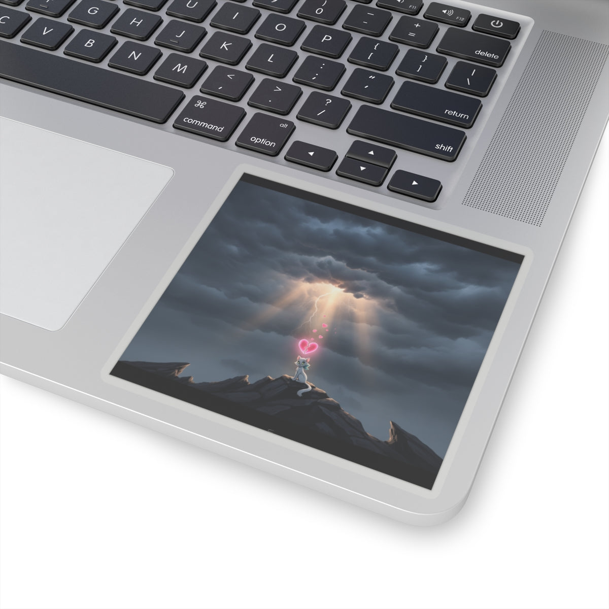Dramatic Storm — Cat — Kiss-Cut Sticker