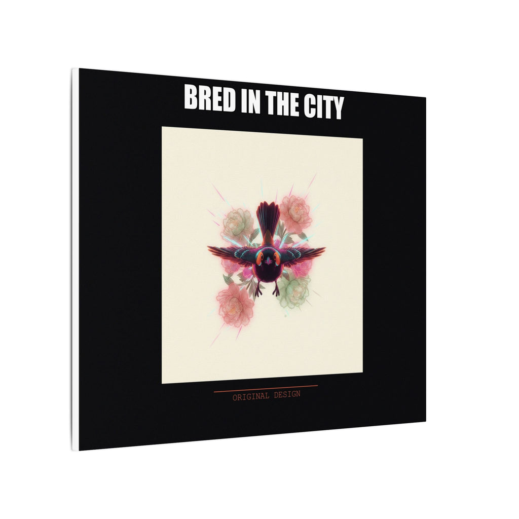 BRED IN THE CITY Flying Bird & Roses Matte Canvas