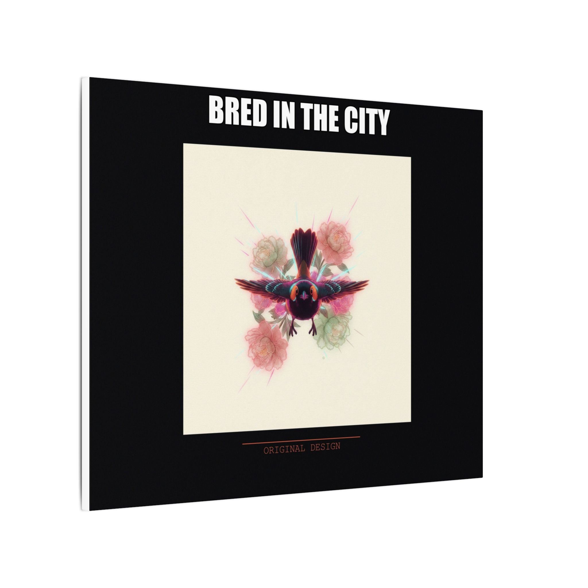 BRED IN THE CITY Flying Bird & Roses Matte Canvas