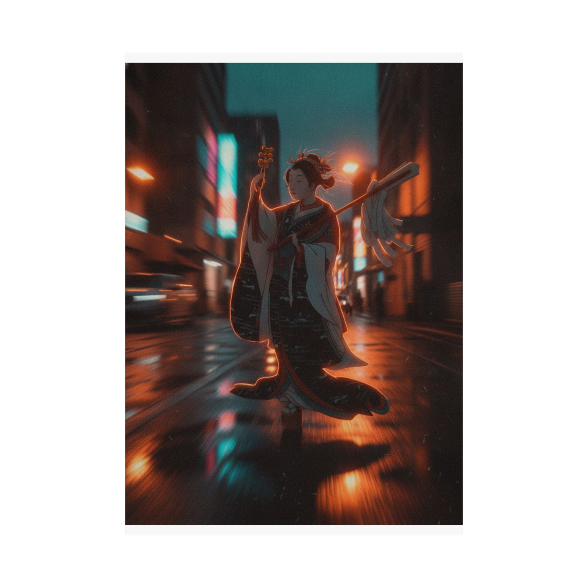Fast Furious — Girl On Balcony Above Stone Stairway — Matte Poster