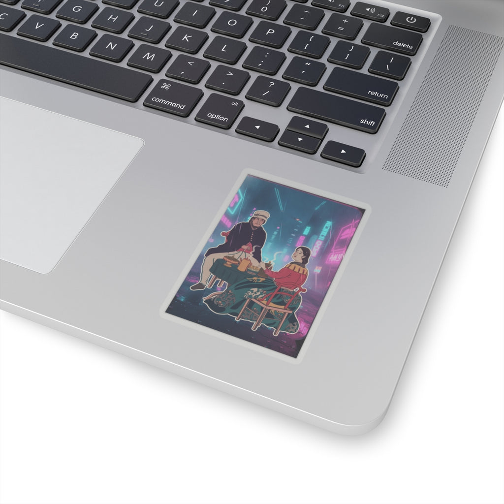 Neon Noir kiss-cut sticker — product view 13