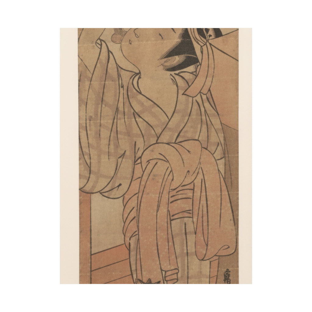 Ecommerce Main — Young Lady Toying With The Tassel Of Her Bed–Net While A Cat Plays At Her Feet — Matte Poster