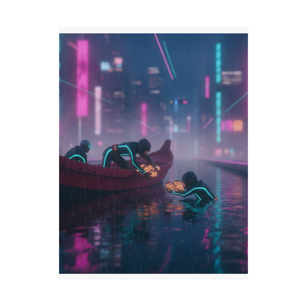 Neon Noir — Seishu Awabi-Tori No Zu — Matte Poster