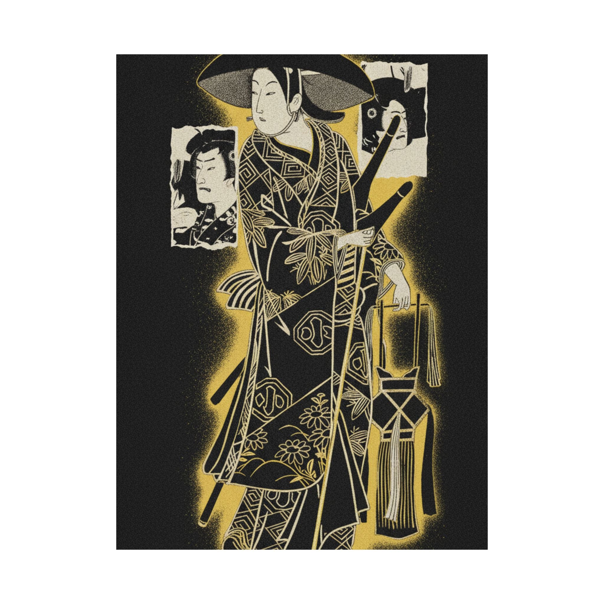 Streetwear Collage — The Actor, Arashi Otohachi, 1695–1769 In An Unidentified Role — Matte Poster