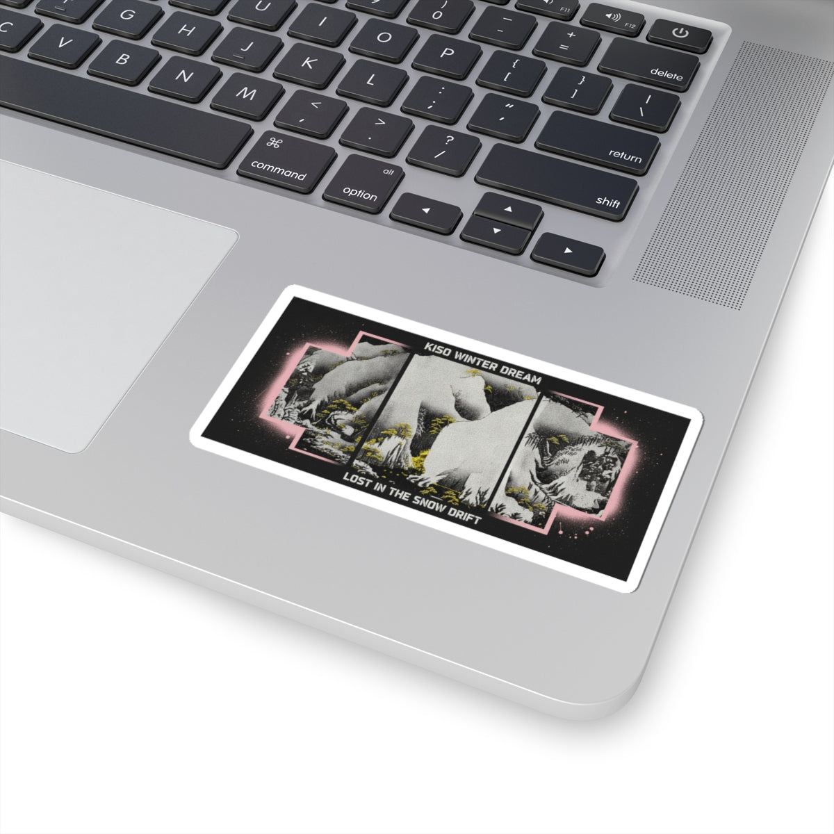 Streetwear Collage — Kiso Gorge In The Snow — Kiss-Cut Sticker