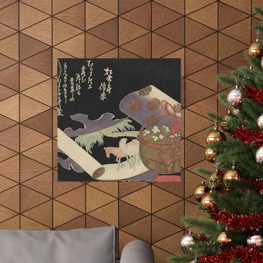Vintage Bootleg — Scroll Painting Of Horse — Matte Poster