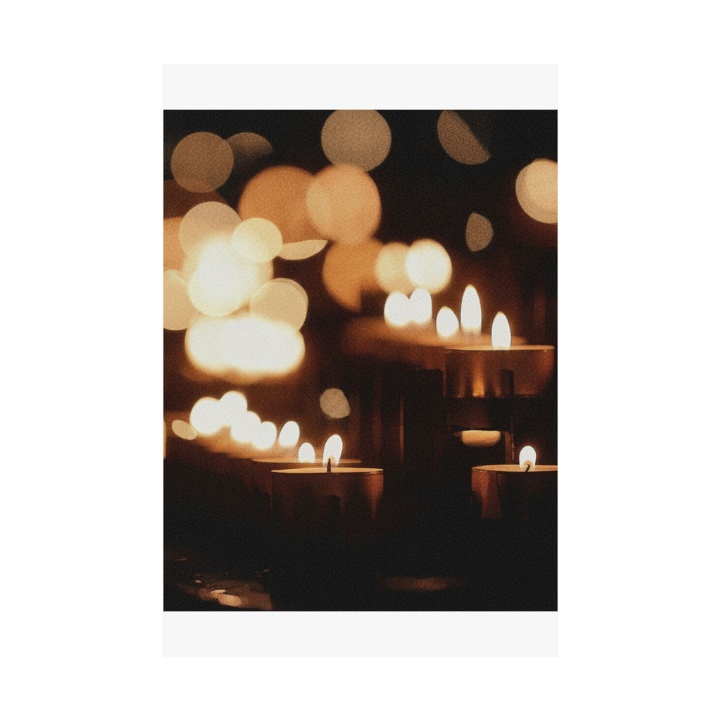 Southern Sunset — Candle — Matte Poster