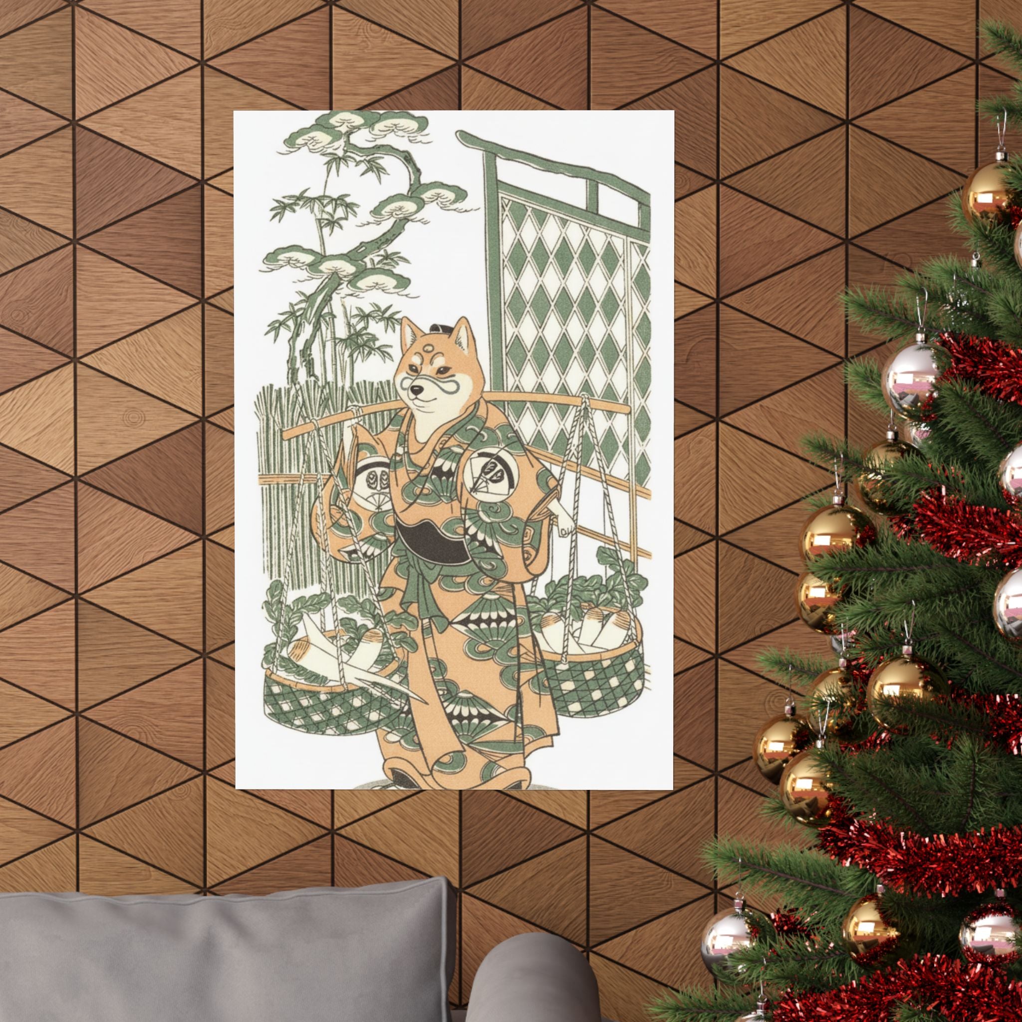 Ecommerce Main — Kabuki Actor Onoe Kikugorō I In The Belle Of Asakusa Temple (Keisei Asakusa No K — Matte Poster