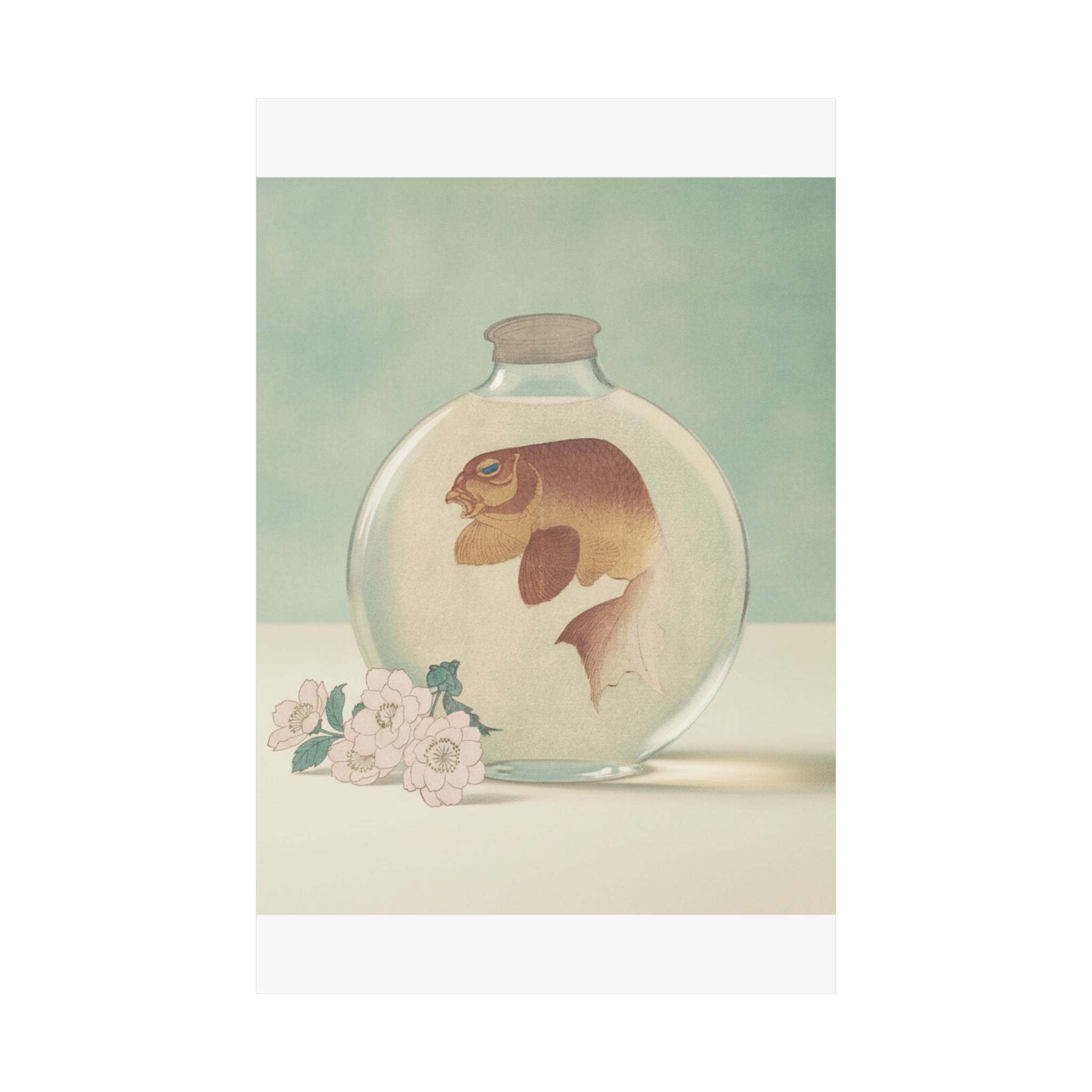 Product Marketing — Gold-Fish In A Glass Bottle — Matte Poster