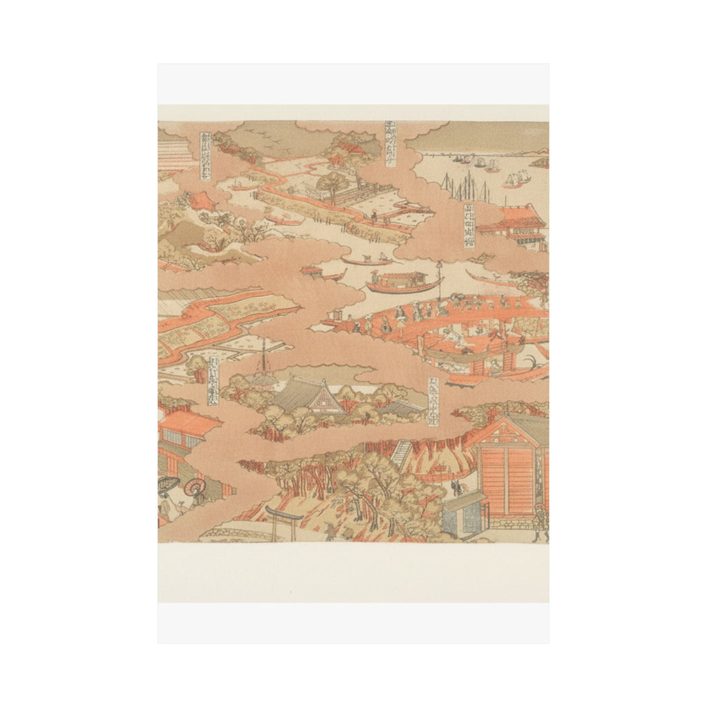 Watercolor — Edo Hakkei No Zu — Matte Poster