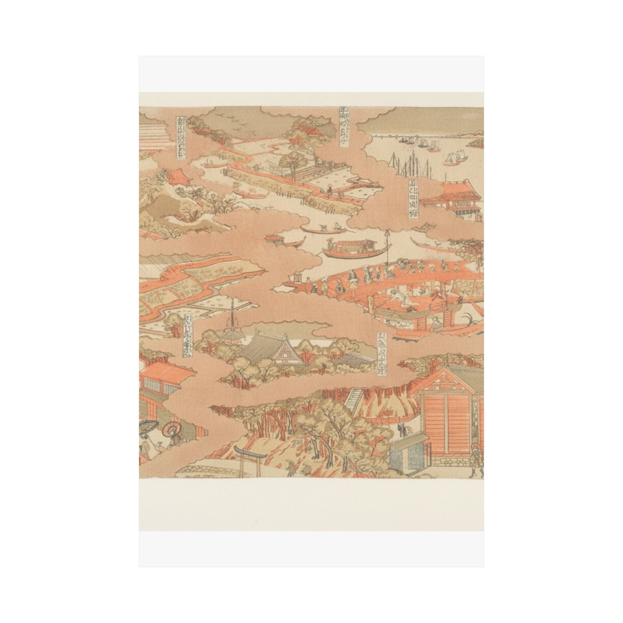 Watercolor — Edo Hakkei No Zu — Matte Poster