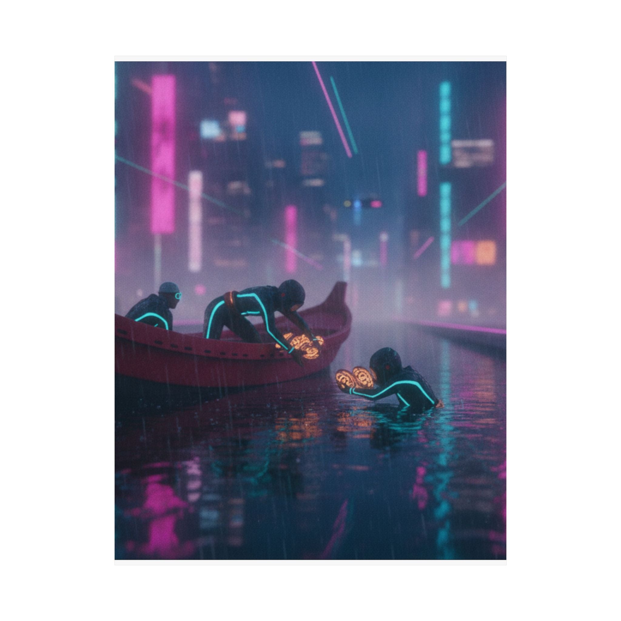 Neon Noir — Seishu Awabi-Tori No Zu — Matte Poster