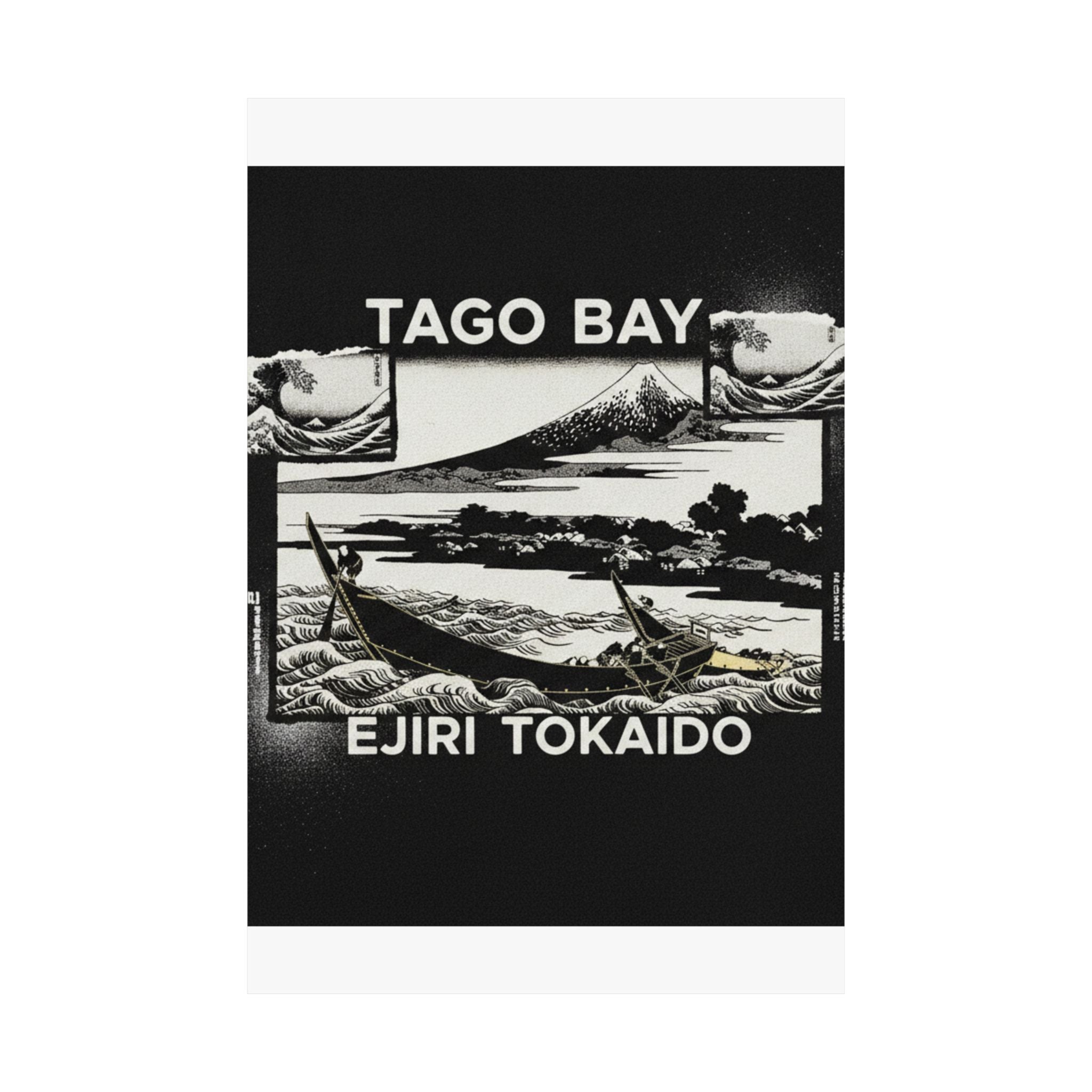Streetwear Collage — Tago Bay Near Ejiri On The Tōkaidō (Tōkaidō Ejiri Tago No Ura Ryaku Zu), From Th — Matte Poster
