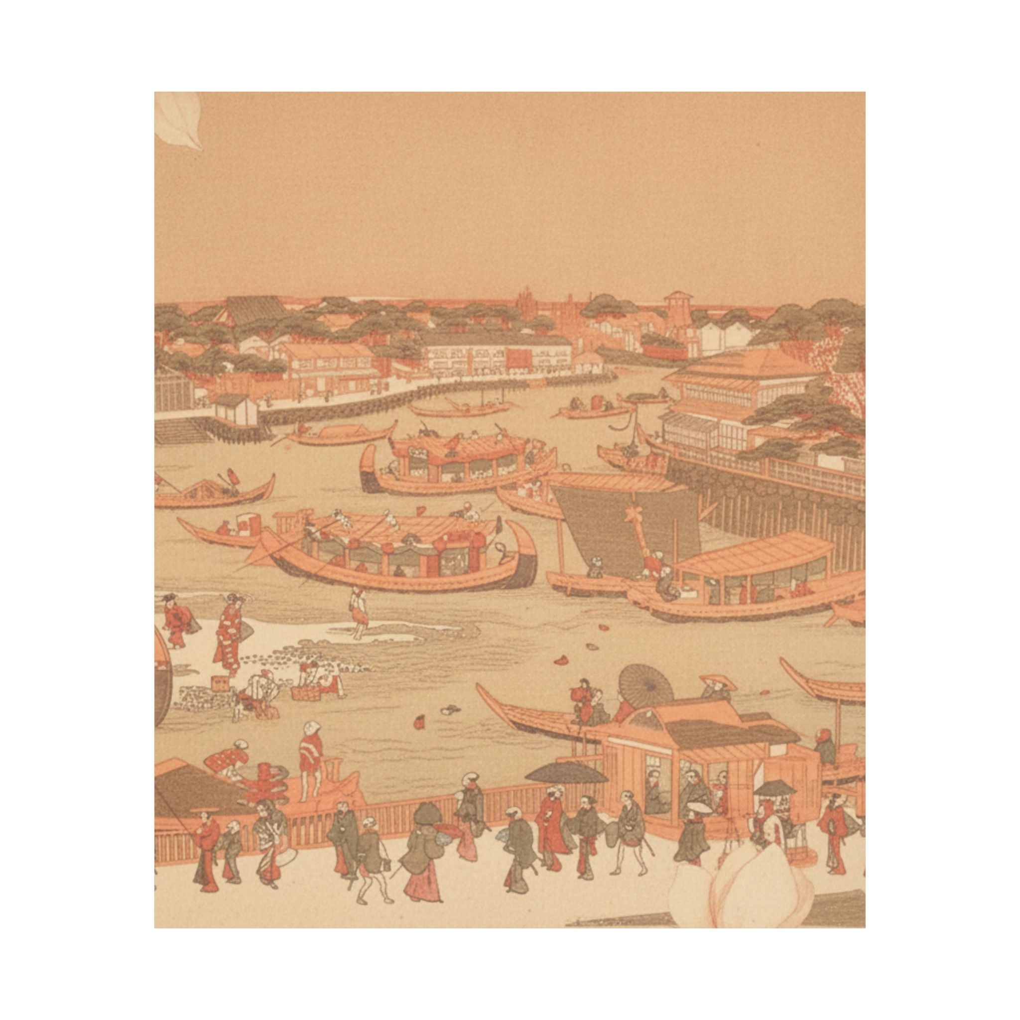 Southern Sunset — New Great Bridge At Naka Zu In Edo — Matte Poster