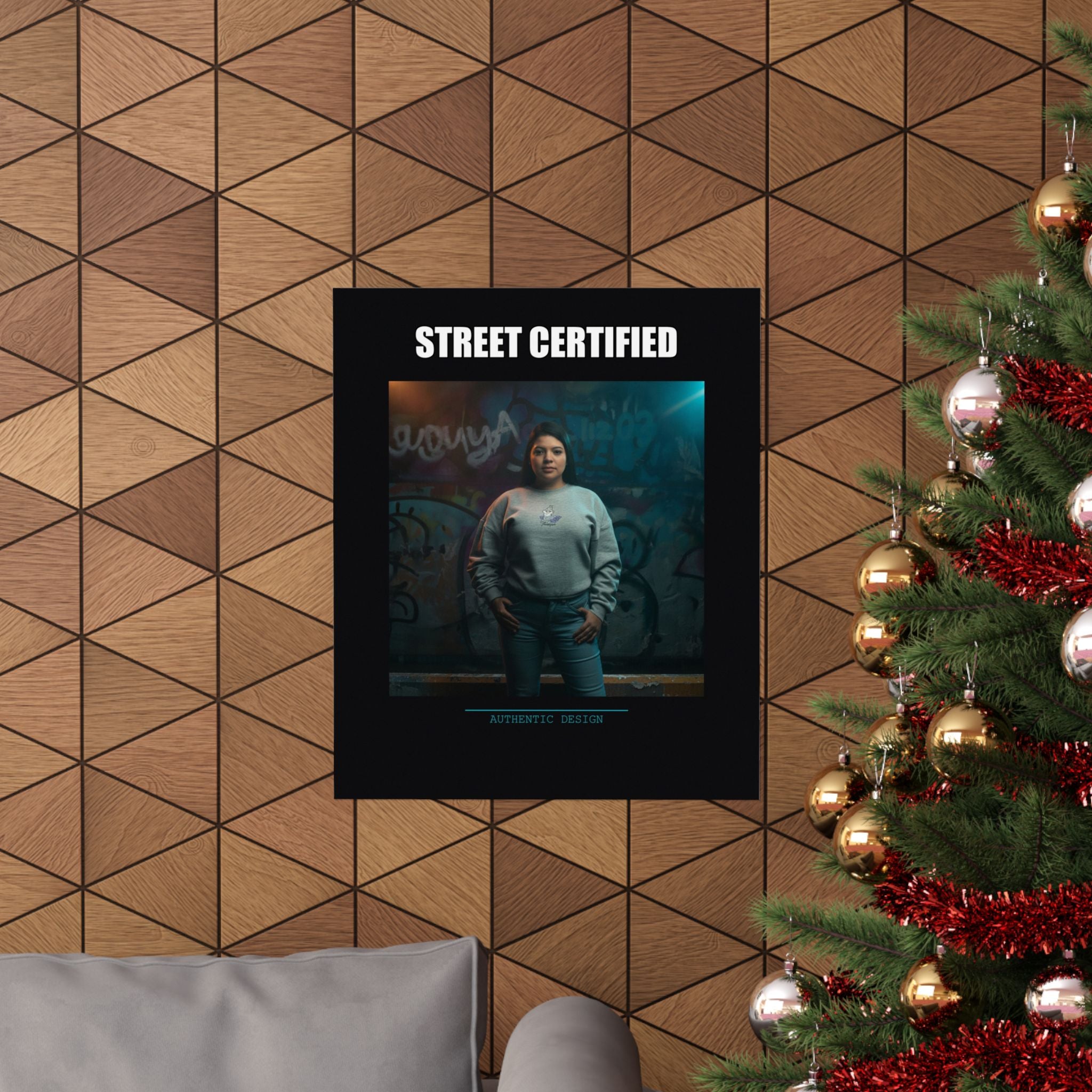 Street Certified Graffiti Wall Portrait Matte Poster