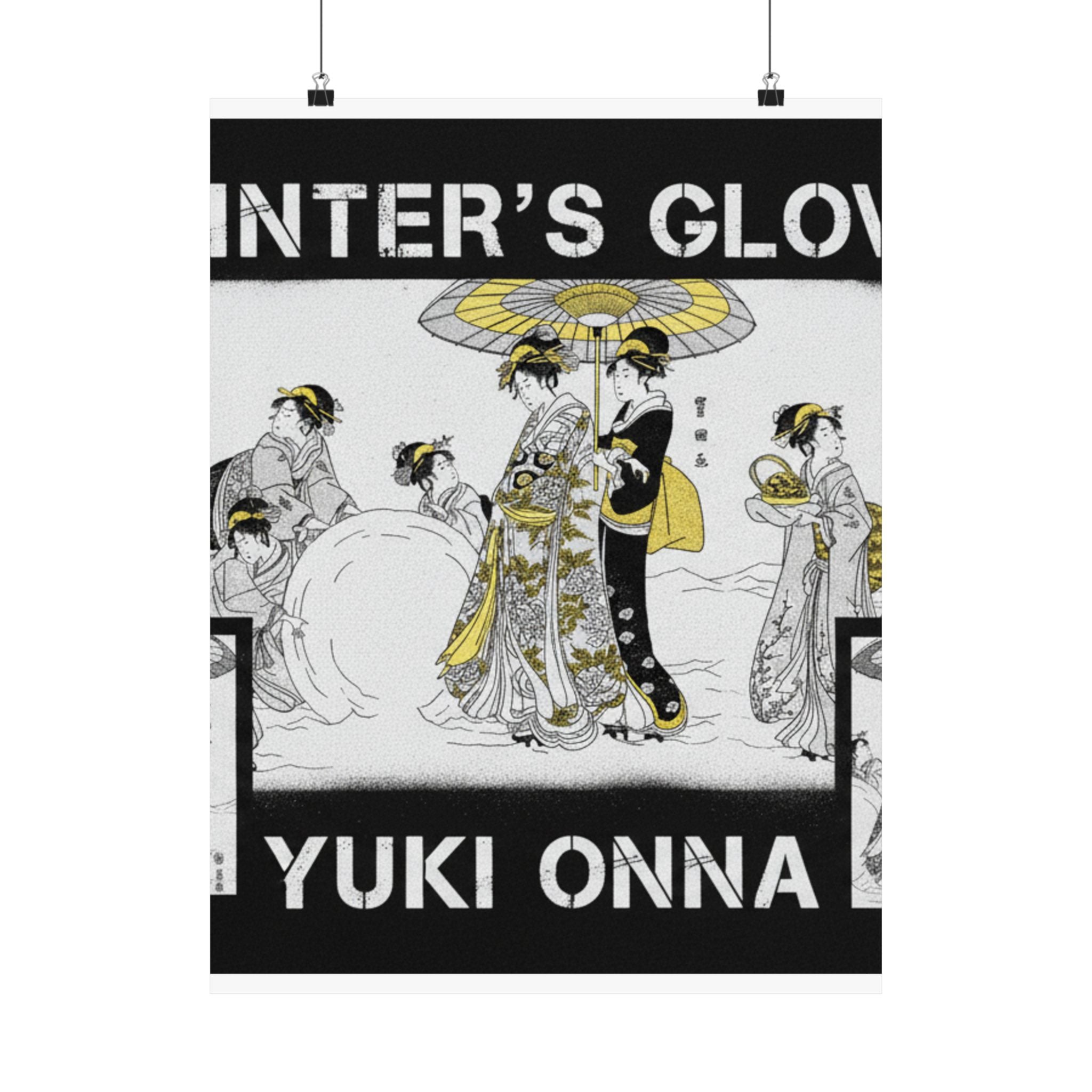 Streetwear Collage — Courtesans And Attendants Making A Giant Snowball — Matte Poster