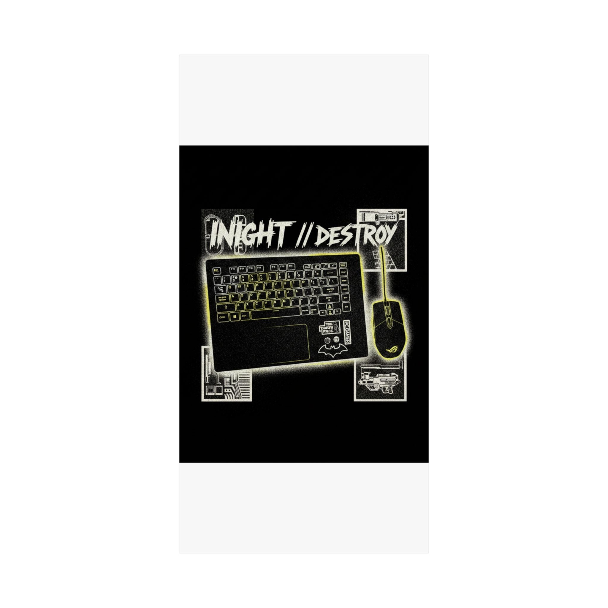 Streetwear Collage — Keyboard — Matte Poster