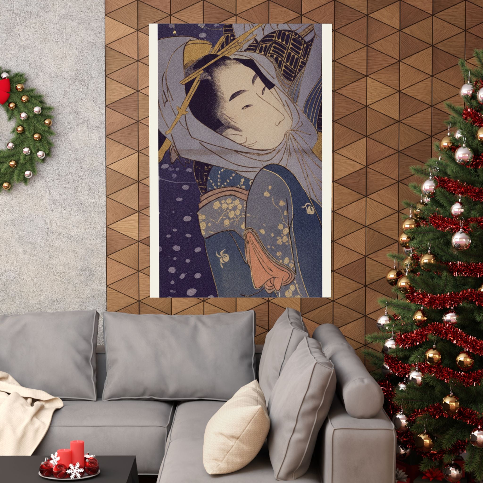 Celestial — Girl And Lover In Snow — Matte Poster