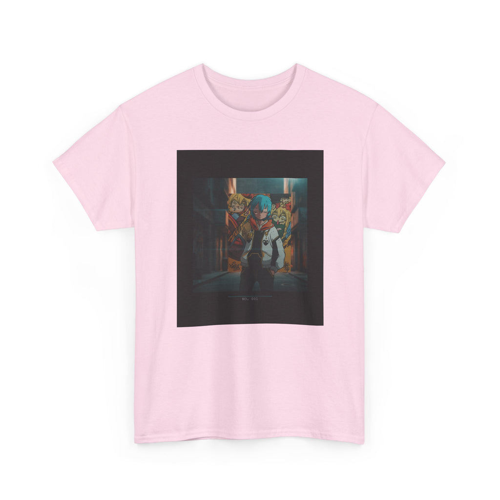 Blue-Haired Anime Kid Graffiti Alley No.001 Graphic Tee