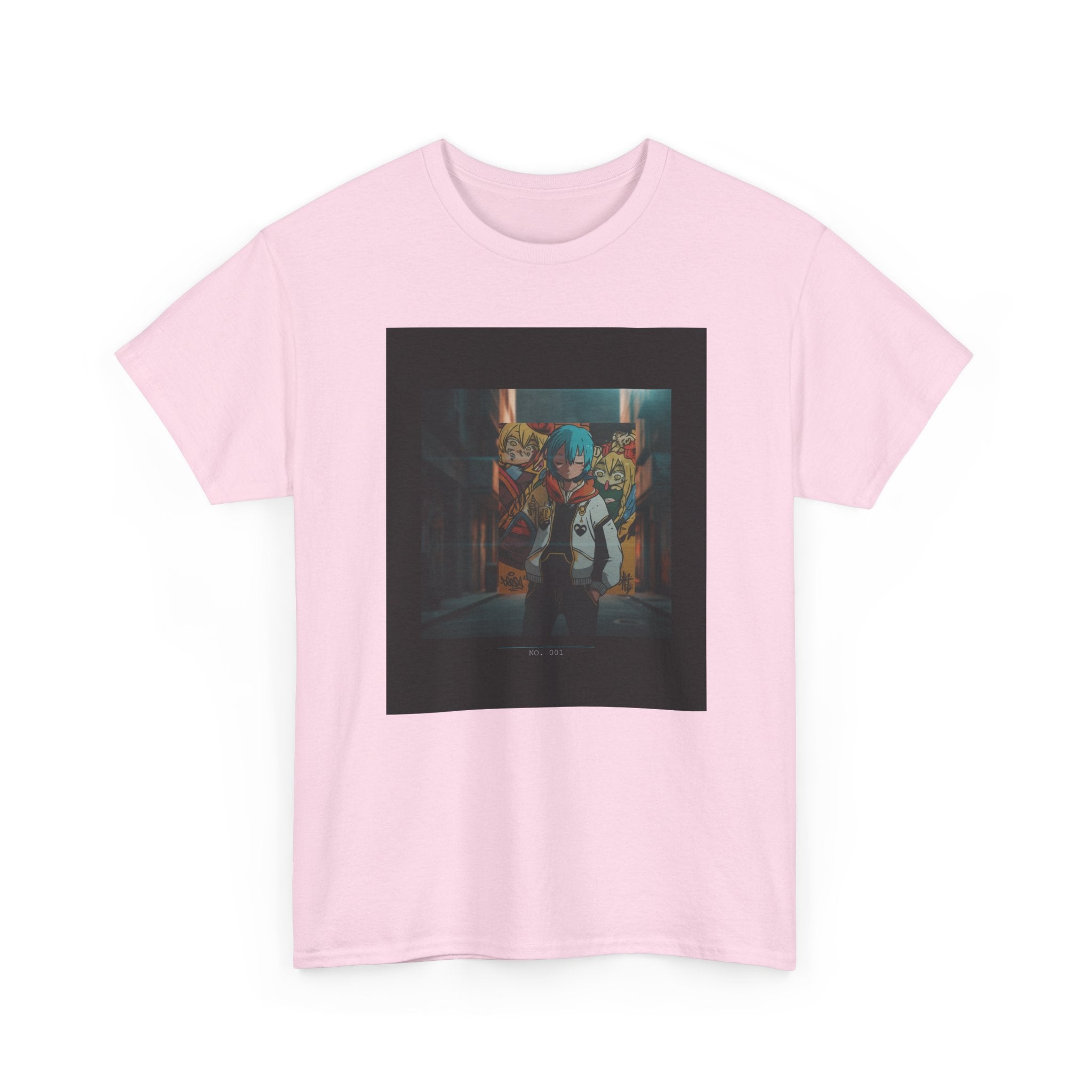 Blue-Haired Anime Kid Graffiti Alley No.001 Graphic Tee