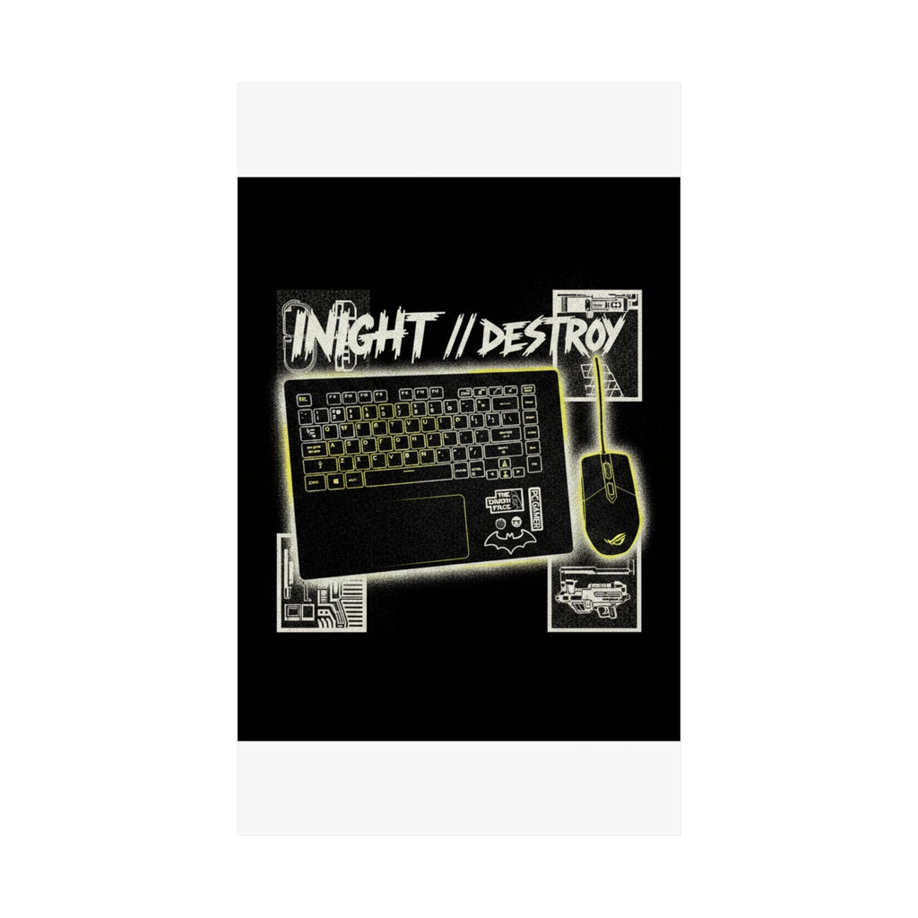 Streetwear Collage — Keyboard — Matte Poster