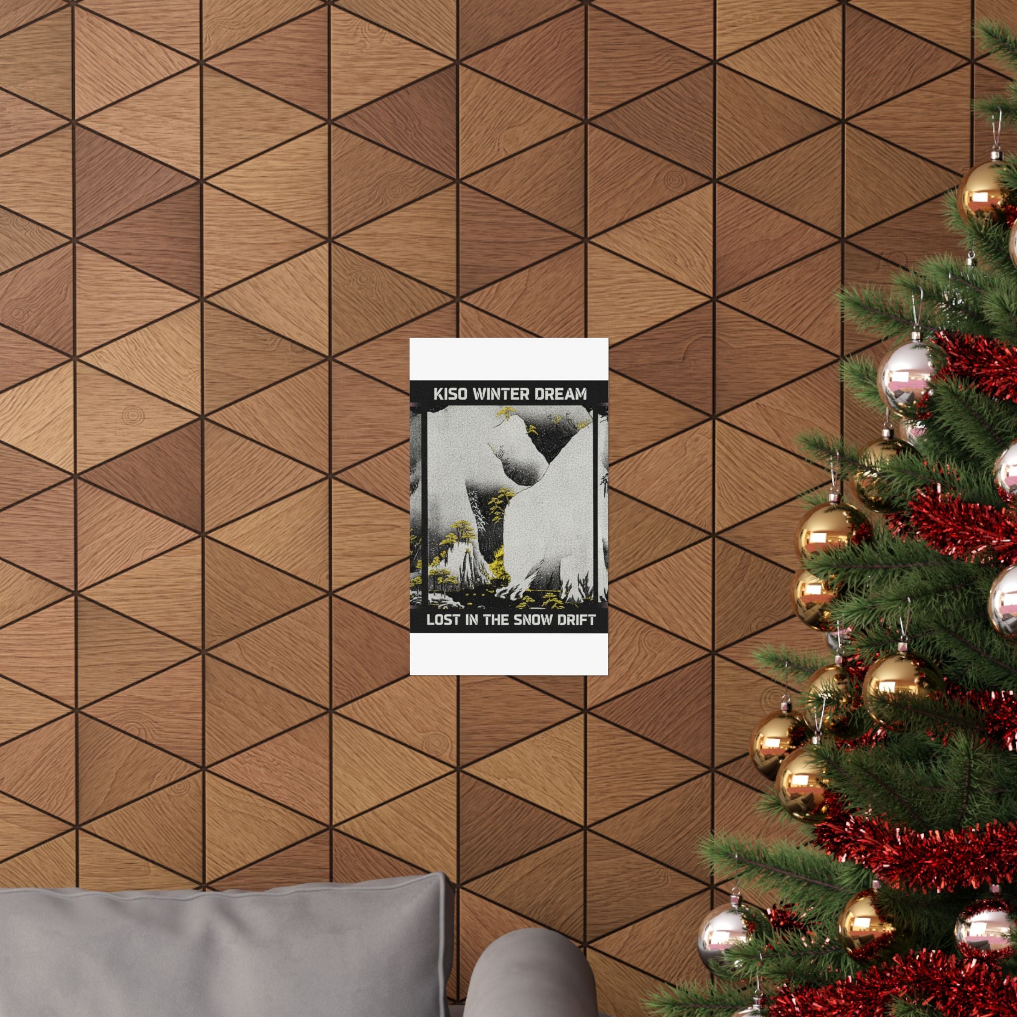 Streetwear Collage — Kiso Gorge In The Snow — Matte Poster