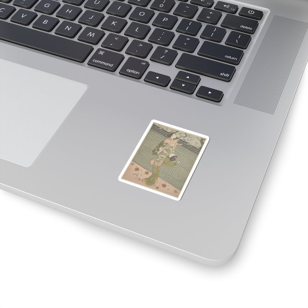Botanical — Plucking A Branch From A Neighbor'S Plum Tree — Kiss-Cut Sticker