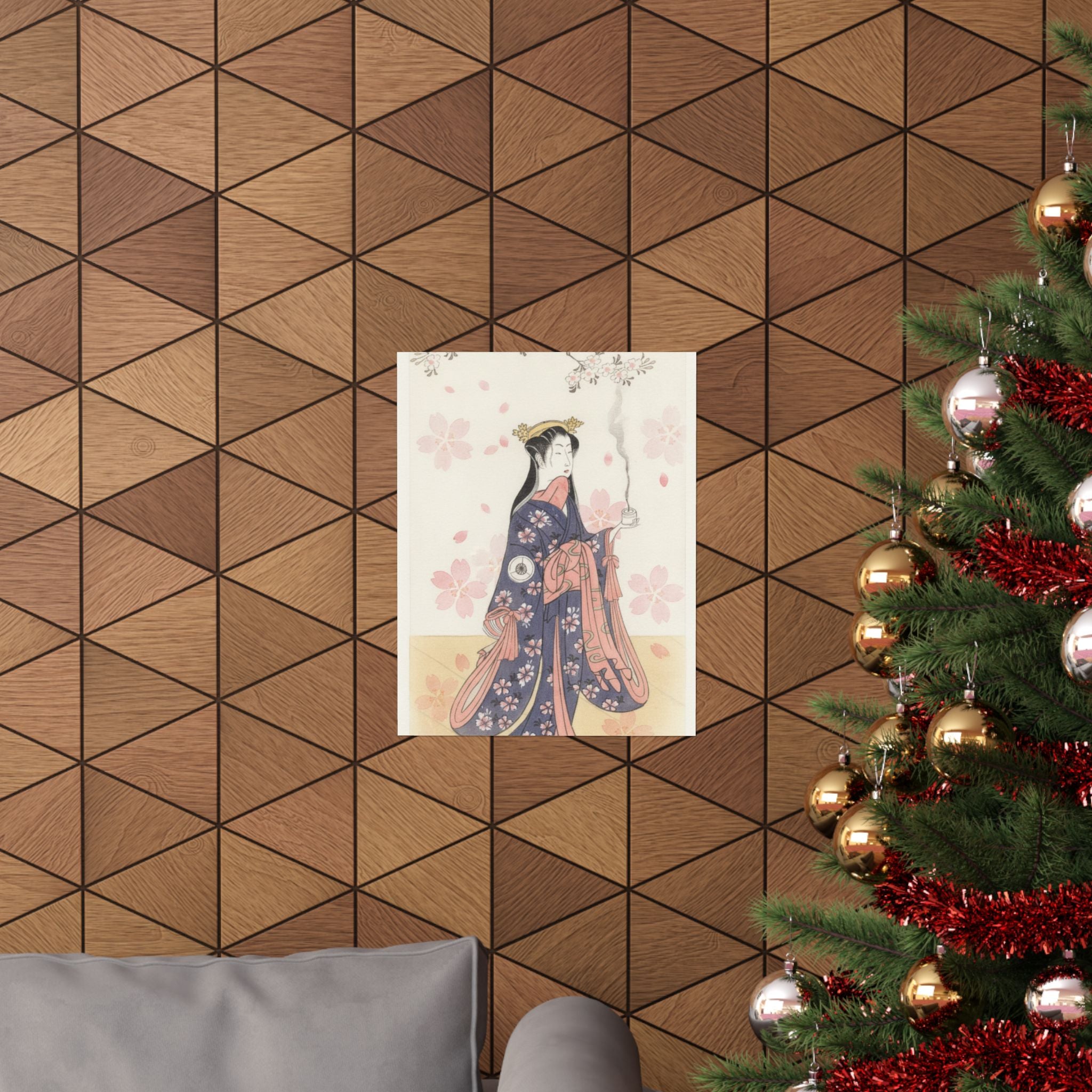 Watercolor — The Actor Iwai Hanshirō Iv As Sakura Hime, The Cherry Princess — Matte Poster