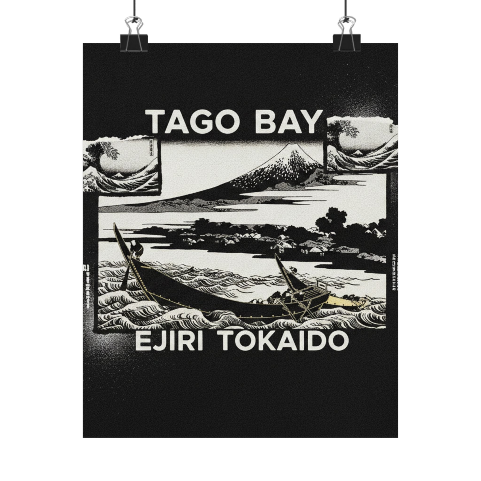 Streetwear Collage — Tago Bay Near Ejiri On The Tōkaidō (Tōkaidō Ejiri Tago No Ura Ryaku Zu), From Th — Matte Poster