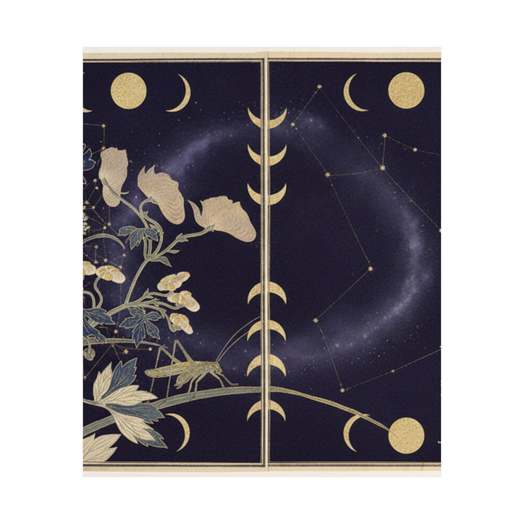 Celestial — Katydid (Umaoi-Mushi); Centipede, (Mukade), From The Picture Book Of Crawling Cr — Matte Poster