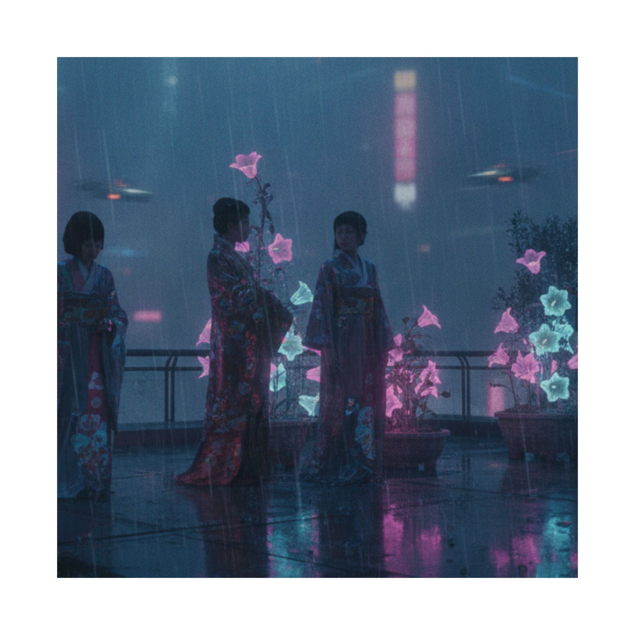Neon Noir — Bellflowers (Asagao), From The Series Genji In Fashionable Modern Guise (Fūryū Y — Matte Poster