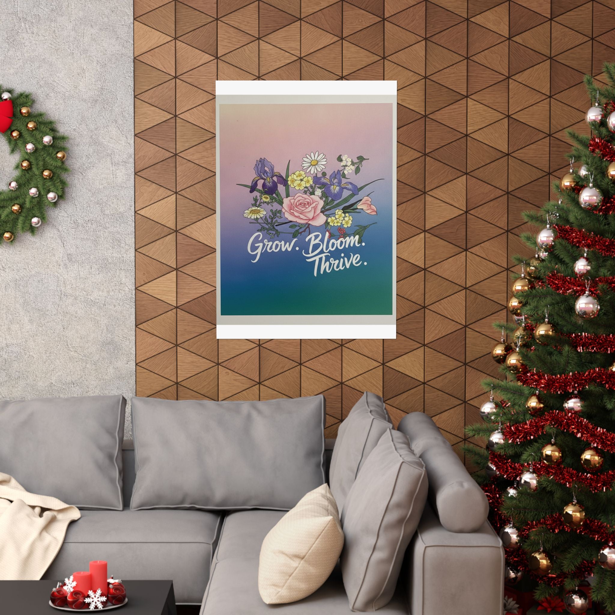 Affirmation — Rose, Iris, Primrose And Daisy — Matte Poster