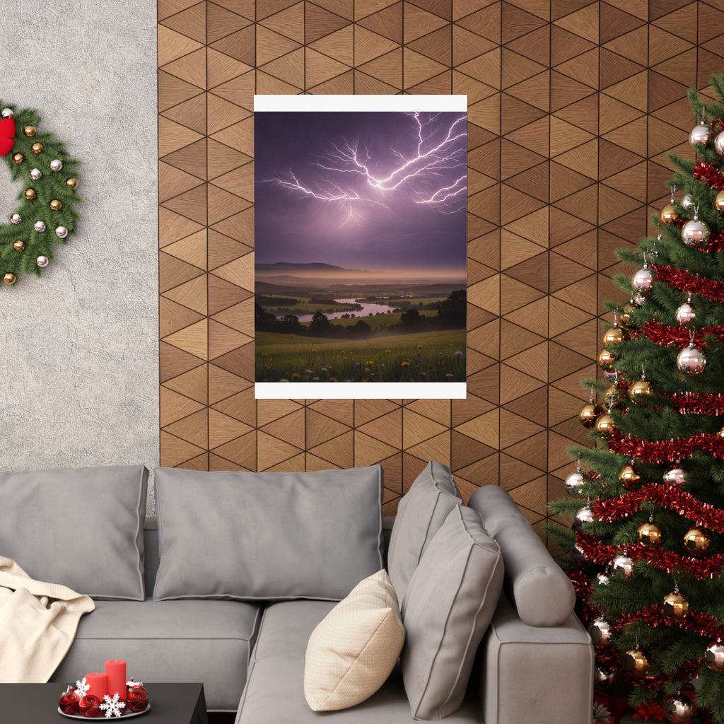 Scenic Nature — Lightning — Matte Poster