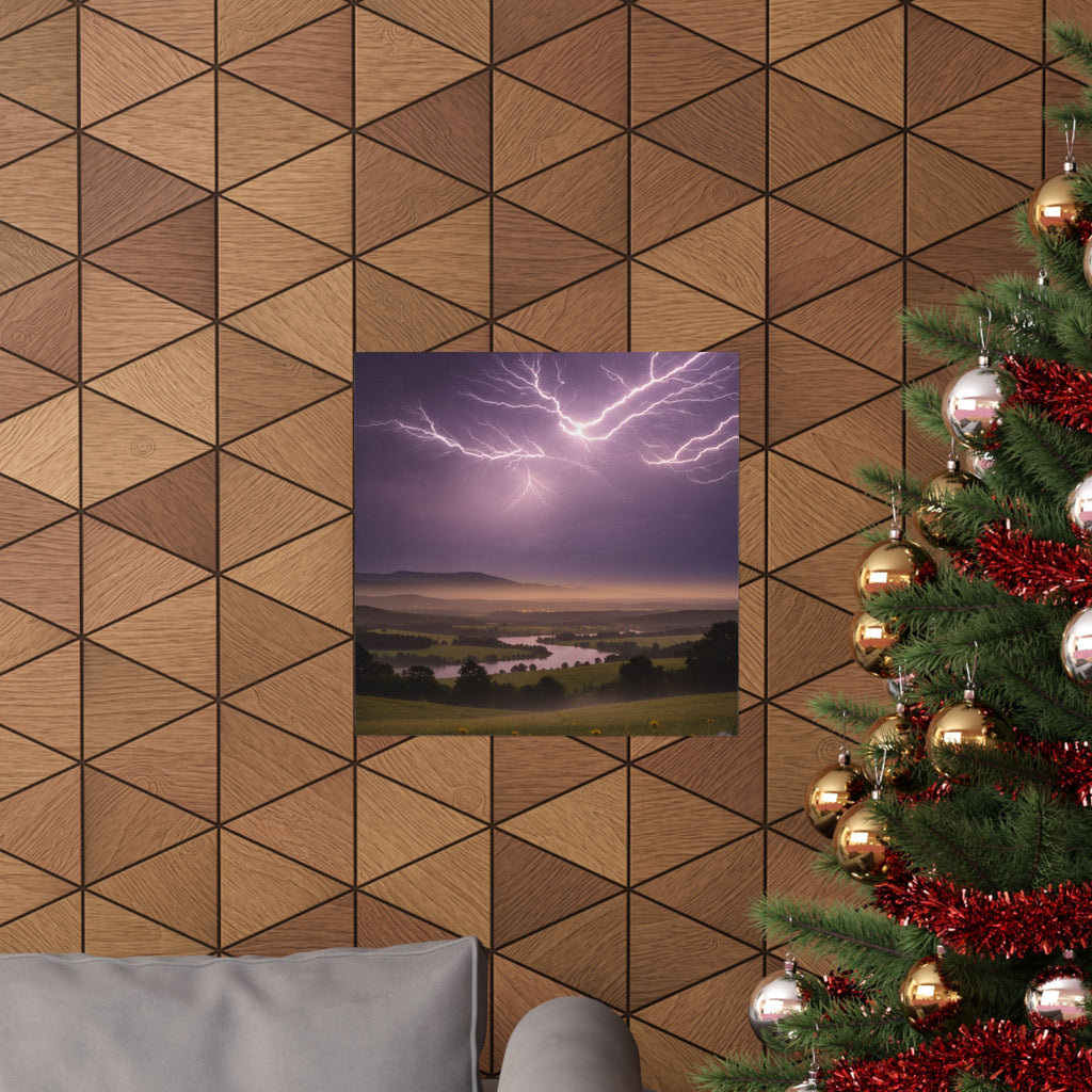 Scenic Nature — Lightning — Matte Poster